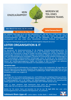 leiter organisation & it - vr