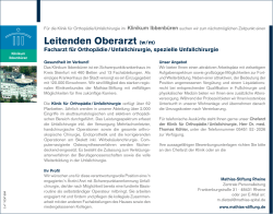 Leitenden Oberarzt (w/m) - Stiftung Mathias