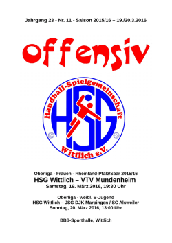 Jg. 23 / Nr. 11 - HSG Wittlich eV