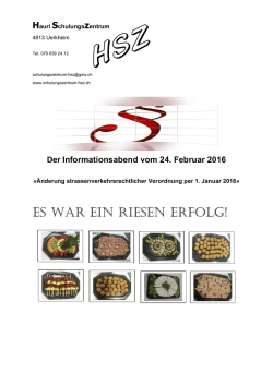 Informationsabend - Hauri Schulungszentrum HSZ