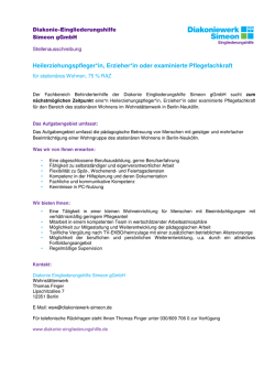 Heilerziehungspfleger*in, Erzieher*in oder examinierte Pflegefachkraft