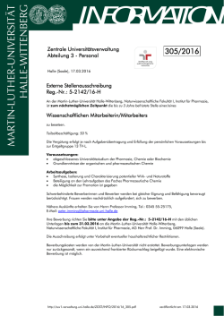 information - Zentrale Universit&auml;tsverwaltung - Martin