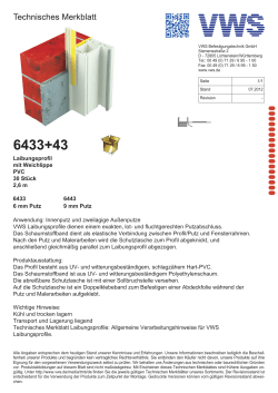 6433 / 6443 Laibungsprofil mit Weichlippe PVC