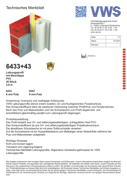 6433 / 6443 Laibungsprofil mit Weichlippe PVC