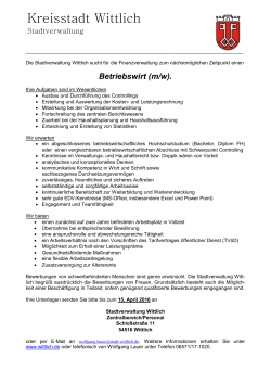 Kreisstadt Wittlich - Career-Service der Hochschule Trier