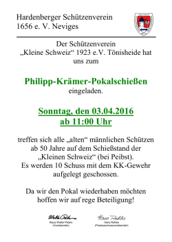 Philipp-Kr&auml;mer-Pokalschie&szlig;en - Hardenberger Sch&uuml;tzenverein