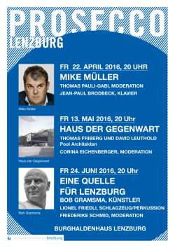 Veranstaltungsreihe der Kulturkommission Lenzburg