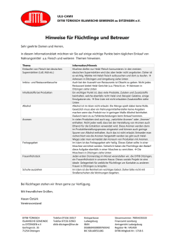 Informationsblatt auf Deutsch