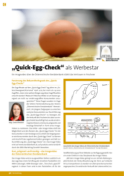 „Quick-Egg-Check“ als Werbestar
