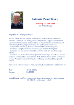 Intensiv Pendelkurs - Energie World GmbH