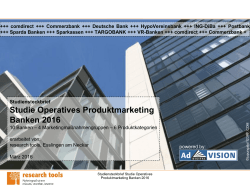 Studie Operatives Produktmarketing Banken 2016
