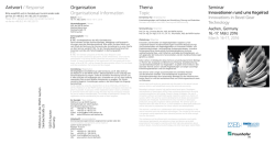 Seminar Organisation Organisational Information Thema Topic