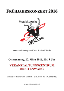 Flyer - Musikkapelle Musau