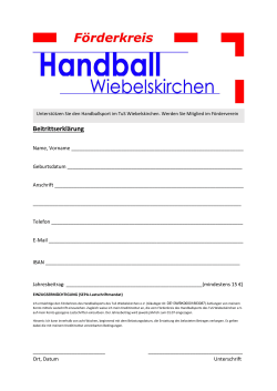 Beitrittserklärung - TuS Wiebelskirchen Handball