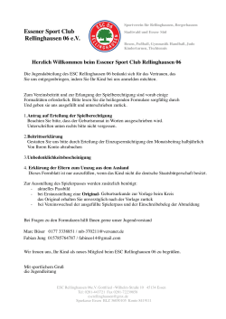 Mitgliedsantrag - Essener Sport Club Rellinghausen 06 eV