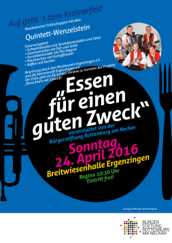 Sonntag, 24. April 2016 - Buergerstiftung Rottenburg
