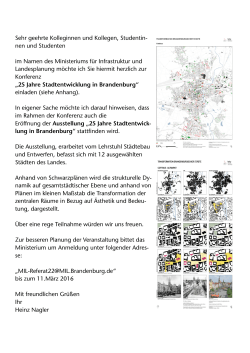 Einladung "25 Jahre Stadtentwicklung in Brandenburg"