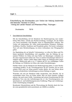 Erläuterung zum Tagesordnungspunkt 7
