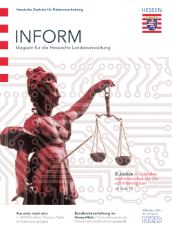 INFORM Heft 1-16 - Hessische Zentrale f&uuml;r Datenverarbeitung