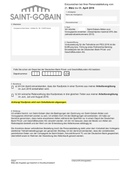 Einzureichen bei Ihrer Personalabteilung vom 21 - Saint