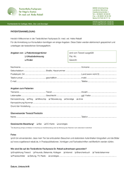 Anmeldeschein - Fachpraxis Dr. Reball