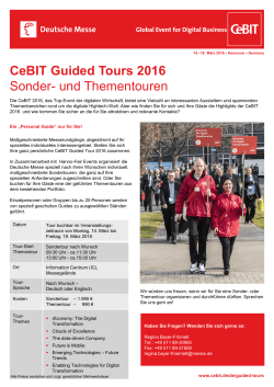 CeBIT Guided Tours 2016 Sonder