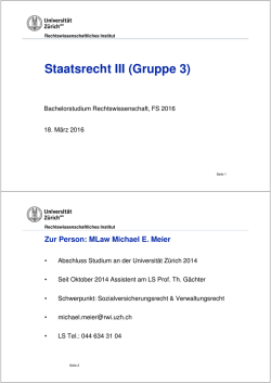 Folien Woche 11 - Rechtswissenschaftliches Institut