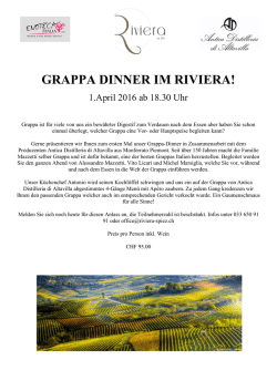 grappa dinner im riviera!