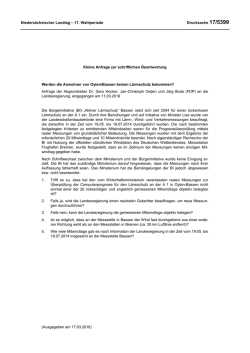 Drs. 17/5399  - Nieders&auml;chsischer Landtag