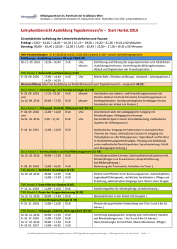 Terminübersicht - Bildungszentrum St. Bernhard