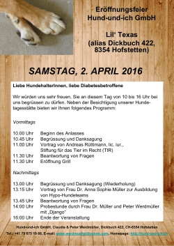 samstag, 2. april 2016 - Hund-und