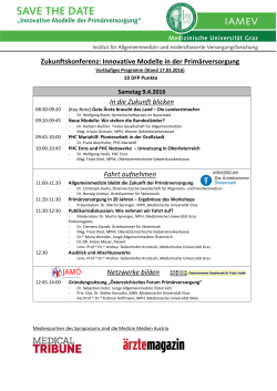 Samstag 9.4. 2016 - Medizinische Universität Graz