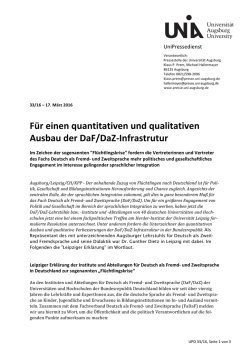 Meldung als pdf - Pressestelle der Universität Augsburg