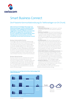 Smart Business Connect für Telefonanlagen vor Ort
