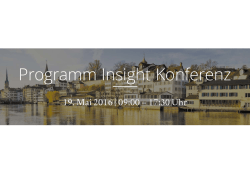 Programm Insight Konferenz