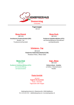 Donnerstag - Hombergerhaus