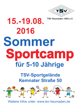 für 5-10 Jährige - TSV Heumaden 1893 eV