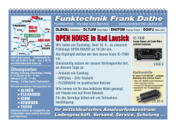 OPEN HOUSE am 16. April 2016