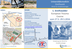 European Trauma Course (ETC) - in der Universitätsmedizin