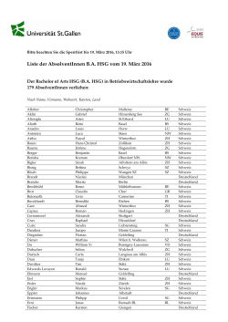 Liste der AbsolventInnen B.A. HSG vom 19. März 2016