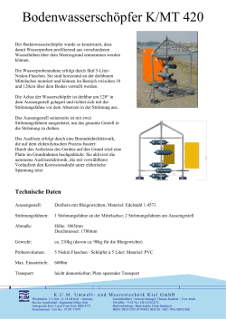 Gestell mit BWS - Umwelt- und Meerestechnik Kiel GmbH