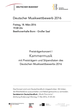 Programm - Deutscher Musikrat