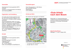 Gute Arbeit&lsaquo; nach dem Boom - Georg-August