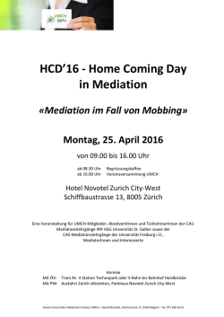 HCD`16 - UMCH · Verein Universitäre Mediation Schweiz