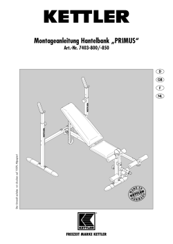 Montageanleitung Hantelbank &bdquo;PRIMUS&ldquo;