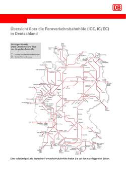 Übersicht über die Fernverkehrsbahnhöfe (ICE, IC/EC) in