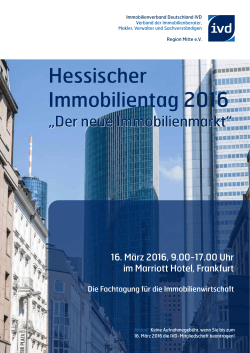 Hessischer Immobilientag 2016 Die Fachausstellung