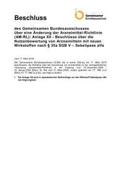 Beschlusstext (124.3 kB, PDF) - Gemeinsamer Bundesausschuss