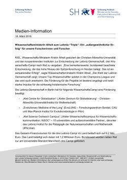 Medien-Information - Landesportal Schleswig Holstein