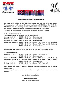 information + + + information - TV Jahn Wolfsburg Schwimmen